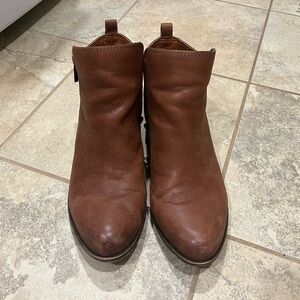 Lucky Brand Women's Brown Leather Ankle Booties